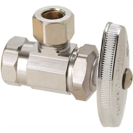 BRASSCRAFT 3/8 in. FIP Inlet x 3/8 in. O.D. Compression Outlet Multi-Turn Angle Valve in Chrome OR15X C